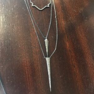 Stella & Dot Silver Layered Necklace